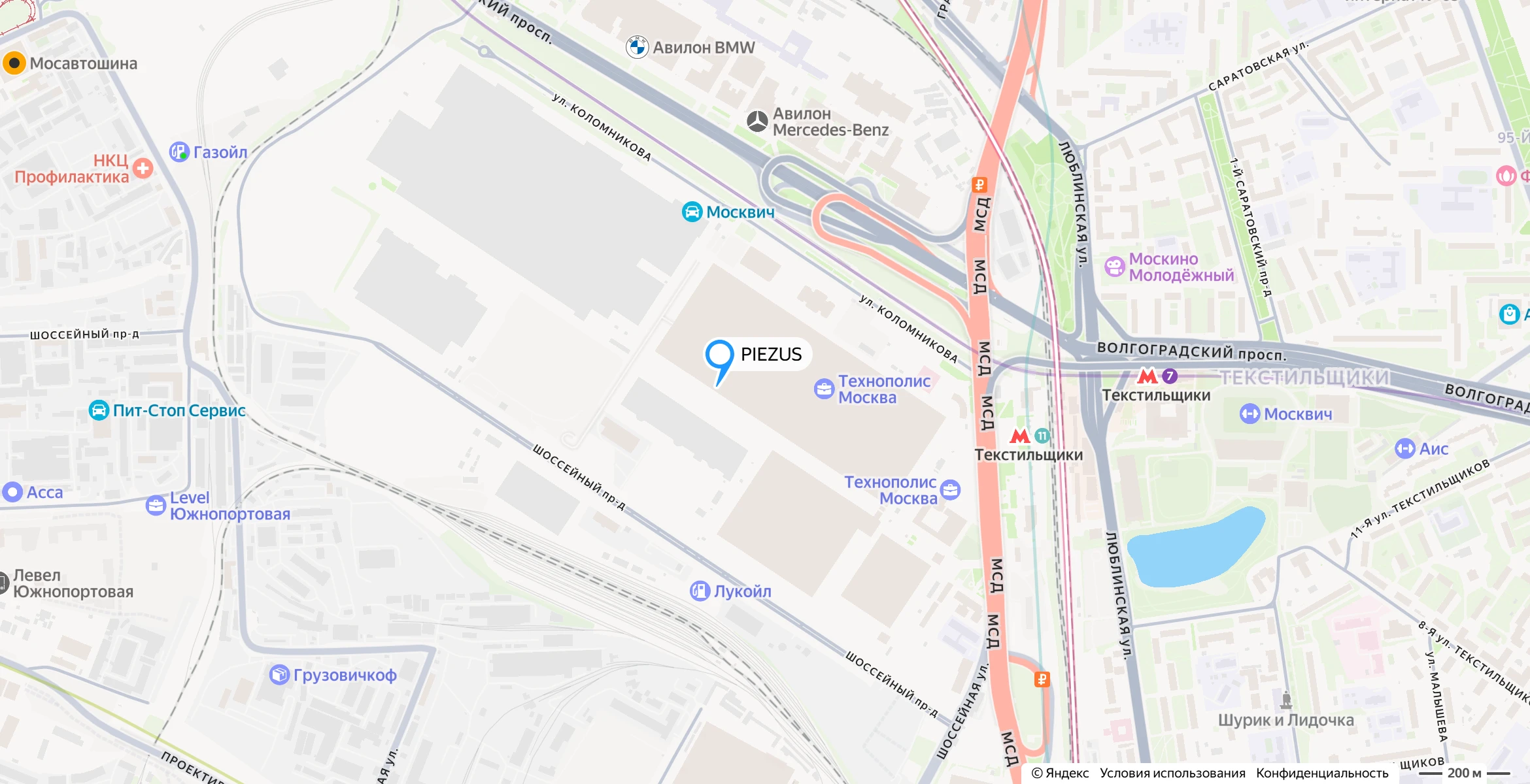 PIEZUS на карте — открыть в Яндекс Картах